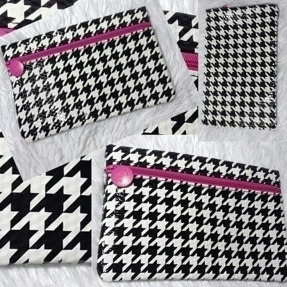 Ipsy Houndstooth Print Cosmetic Pouch - Picture 1 of 5